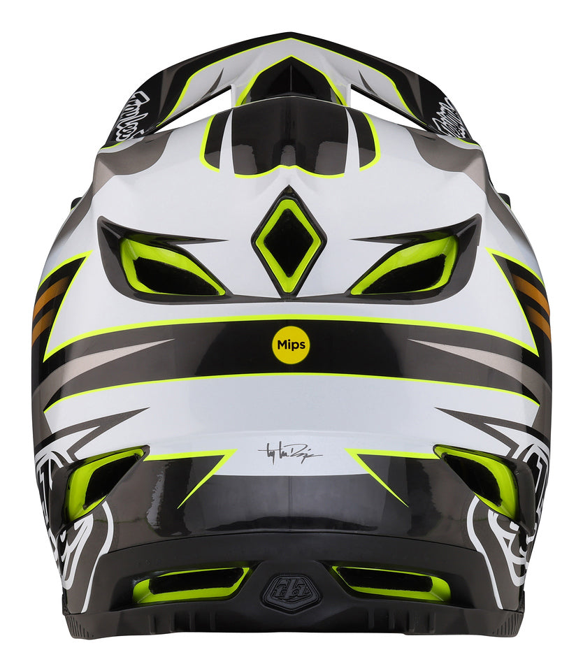 Casco Troy Lee Designs D4 de Carbón Saber Gray